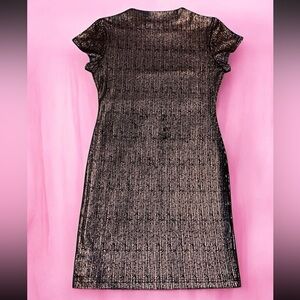 STELLA LUCE Shimmery Midi Bodycon size M Bronze/Brown Dress Slinky Sexy B135